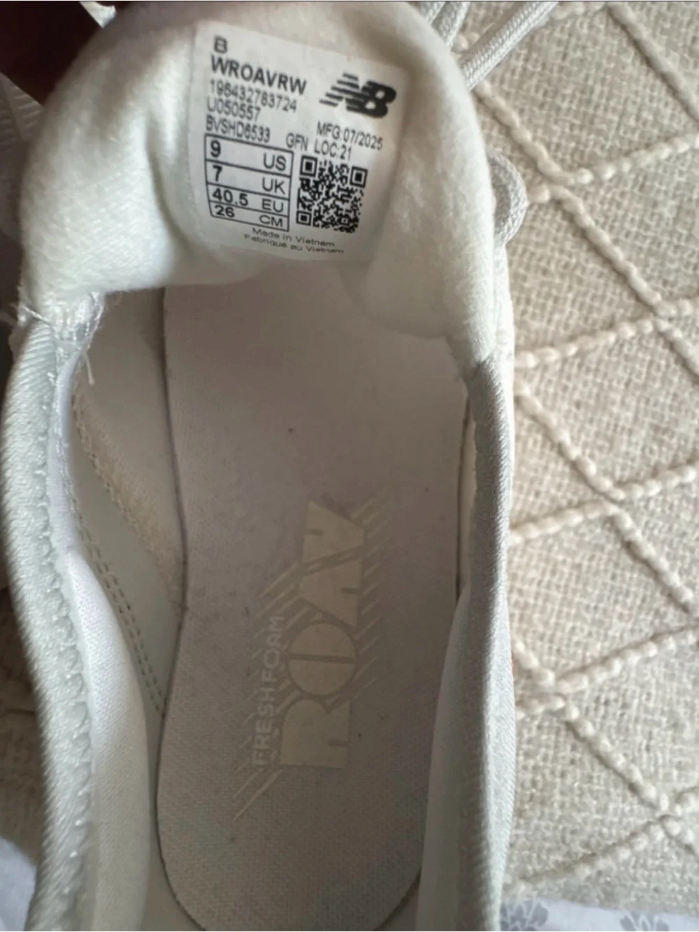 New Balance All-Cream Knit Sneaker